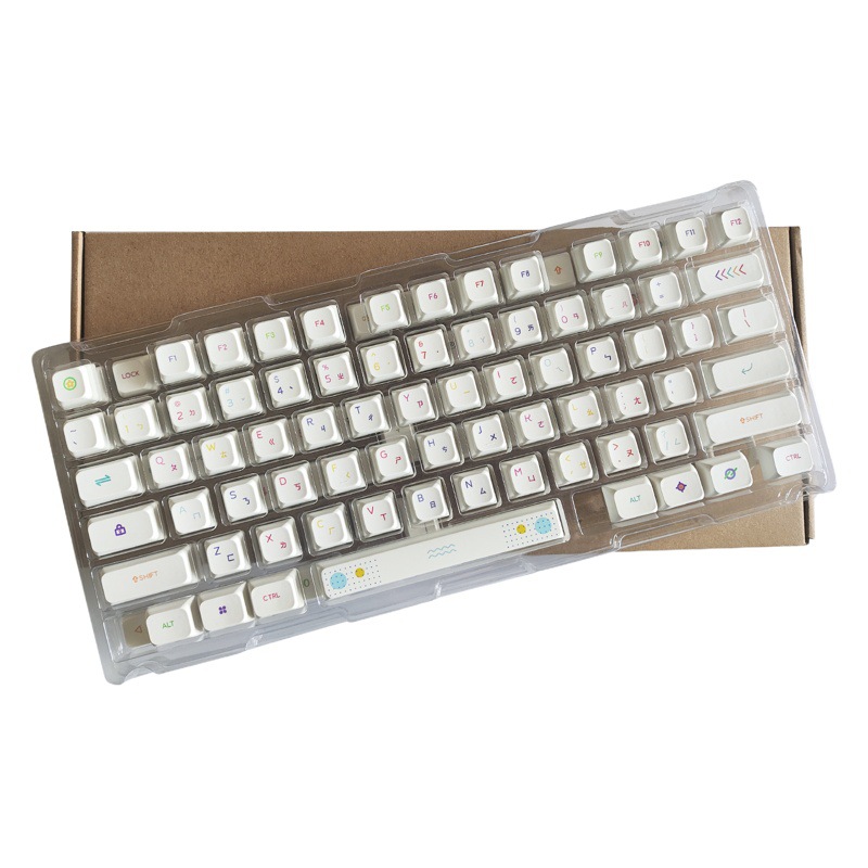 Picture of Factory Outlet Neon Theme XDA/Thai/English/Korean/127 Key Full Set of Thermal Sublimation Mechanical Keycap