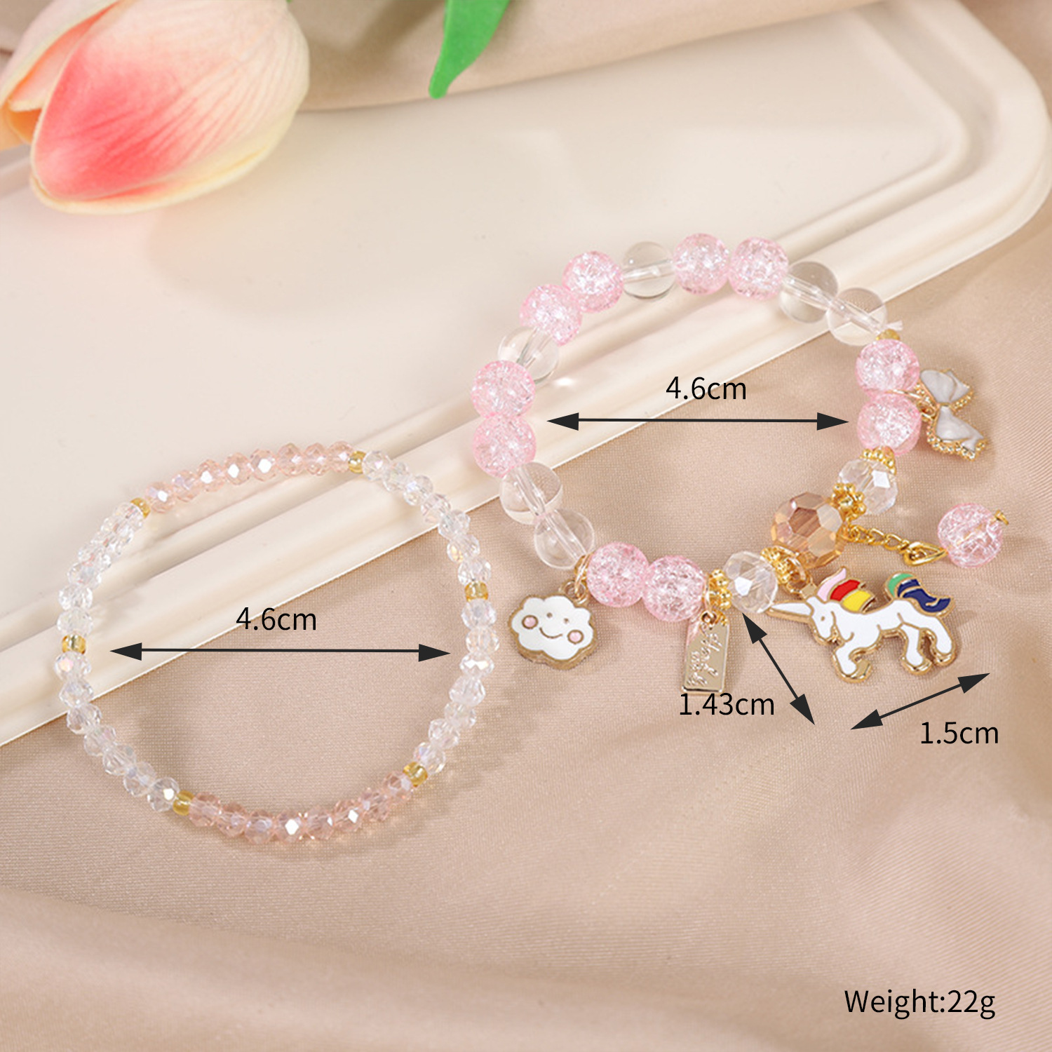 Picture of Children's Bracelet Bracelet Bracelet Beaded Crystal Women's Cute Students Girls' Bracelet Children's Gift