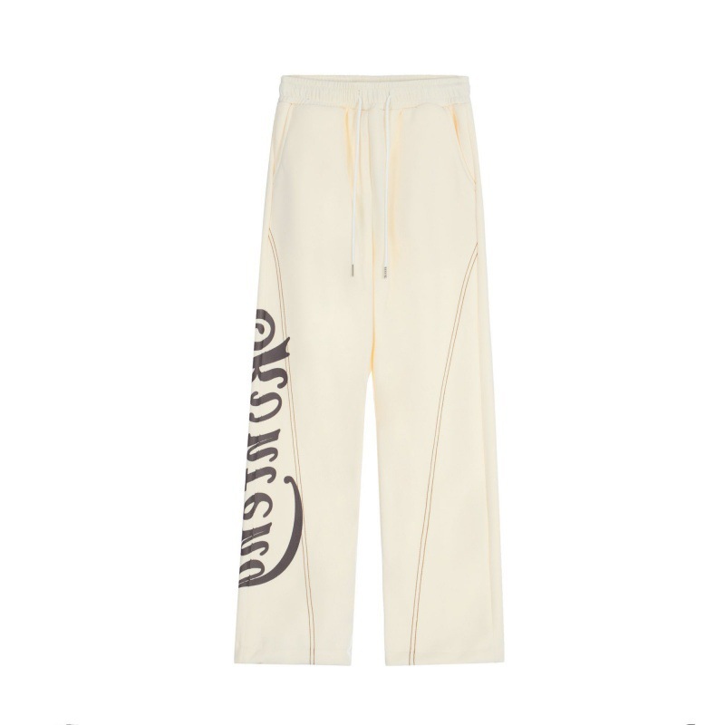 Picture of 150.00kg Spring American Retro High Street Alphabet Pants Women's European and American plus size Straight Casual Sports Pants High Street Tide