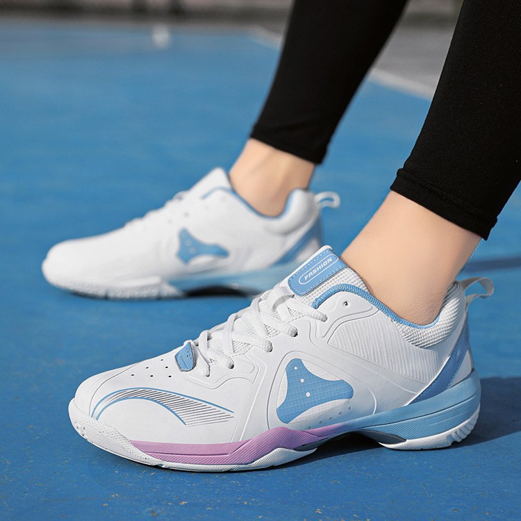 Badminton Shoes for Women, Wear-Resistant, Non-Slip, Couple Sports Shoes, Breathable Mesh, Youth Student Competition Training Shoes, Adult