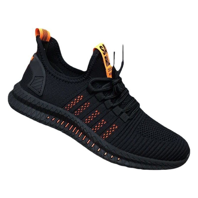 Men's Shoes 2025 Spring and Summer Men's Casual Shoes Korean Version Cross-Border Fly-Knit Shoes Running Shoes Sports Shoes Hollow Design