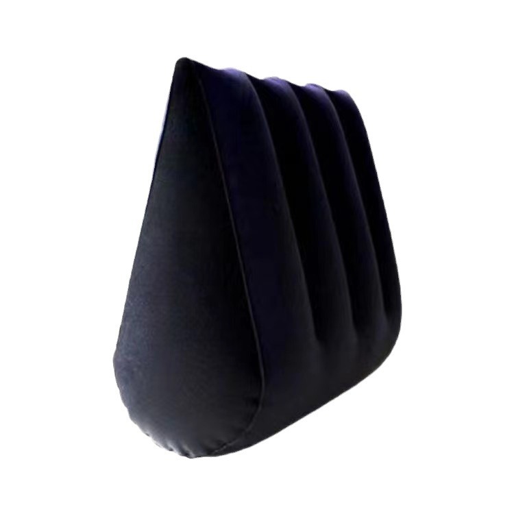 Picture of Manufacturer's Wholesale In-Stock Pvc Flocked Triangle Pillow Cushion Inflatable Pillow Travel Portable Prone Position Pillow
