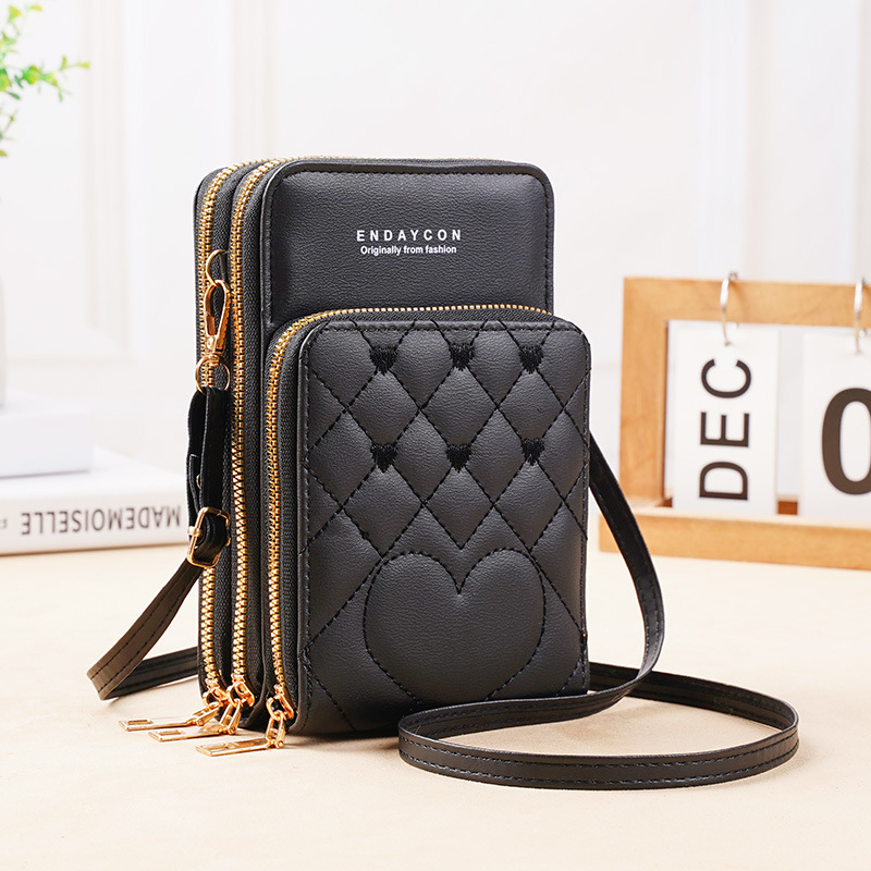 Picture of New Large Capacity Multi-functional Fashionable Simple Shoulder Bag Crossbody Three-layer Zipper Mobile Phone Bag Women's