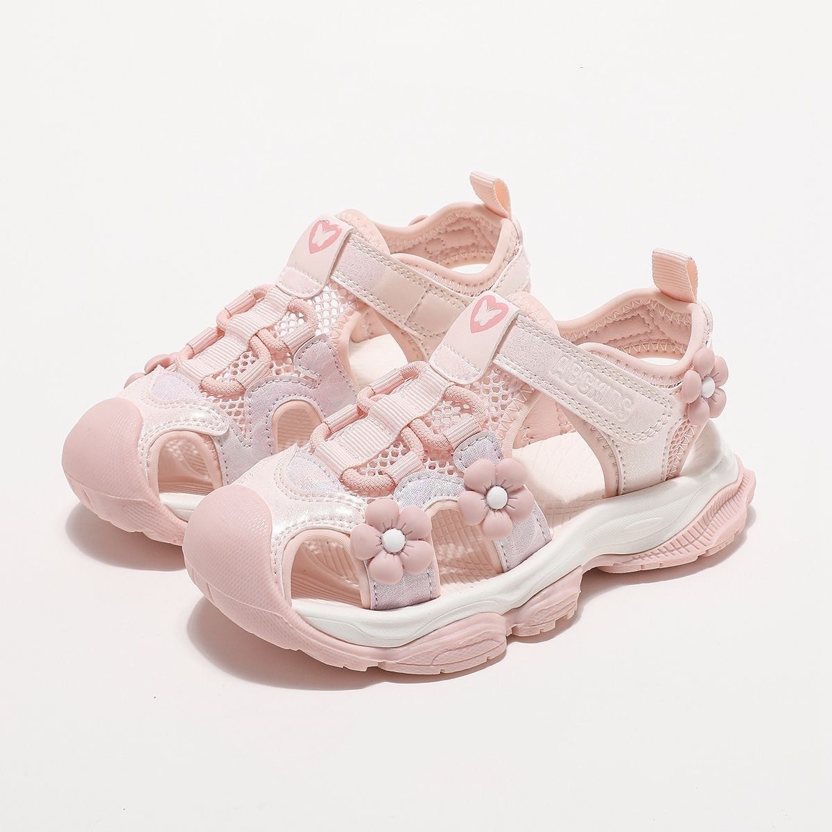 Girls Sports Sandals 2025 Summer New Shoes Children's Beach Shoes Soft Sole Baotou Sandals Cute Princess Shoes