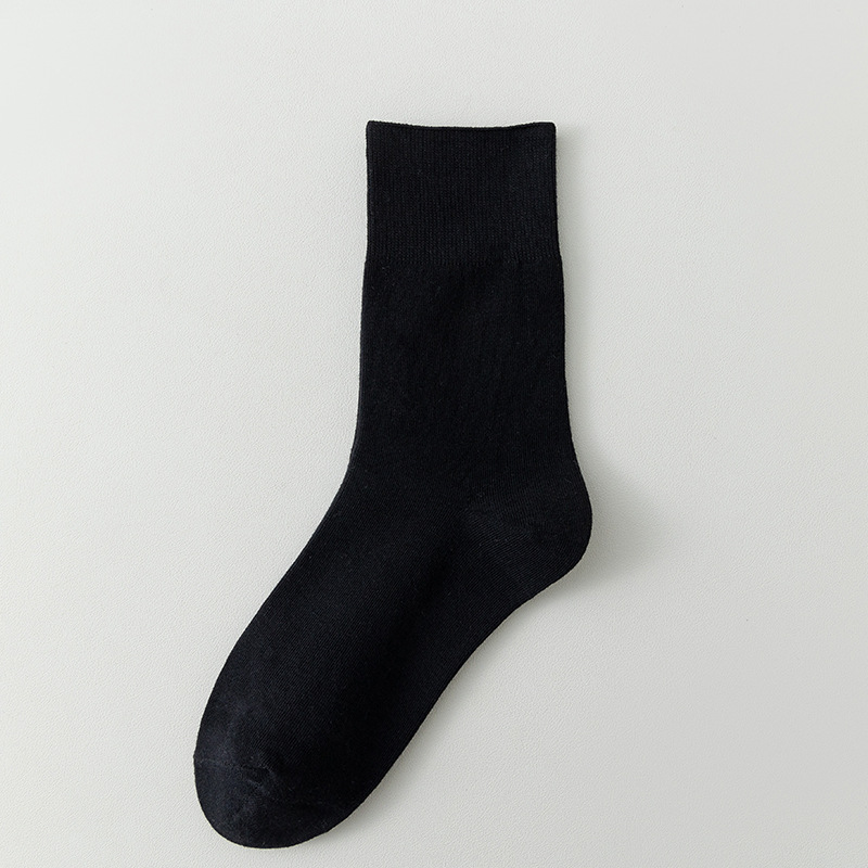 Picture of Mid-Calf Socks for Women, Spring and Autumn Solid Color Slouch Socks, Versatile Maternity Socks, Casual Long Socks, Zhuji Socks Wholesale