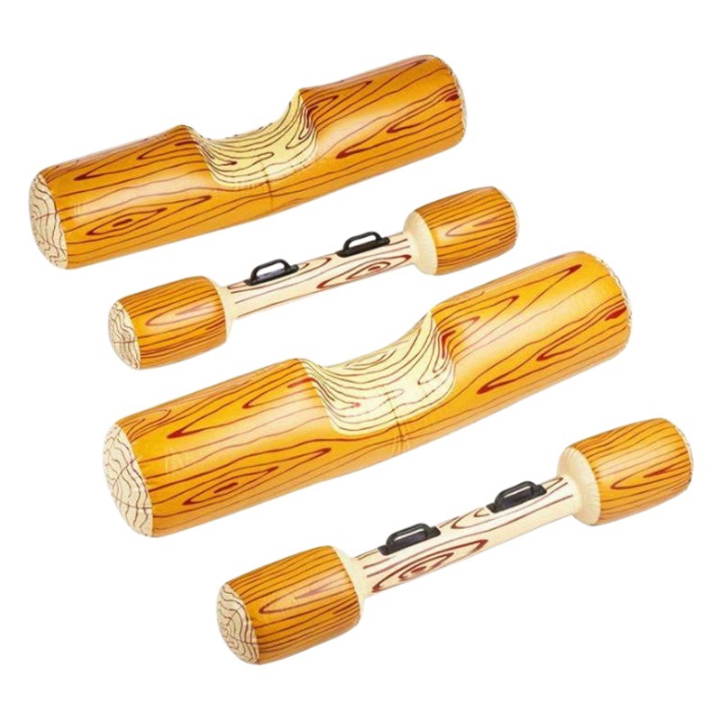 Inflatable Matching Old Wood Grain Pattern Water Matching Adult Floating Inflatable Game Stick Interactive Toy