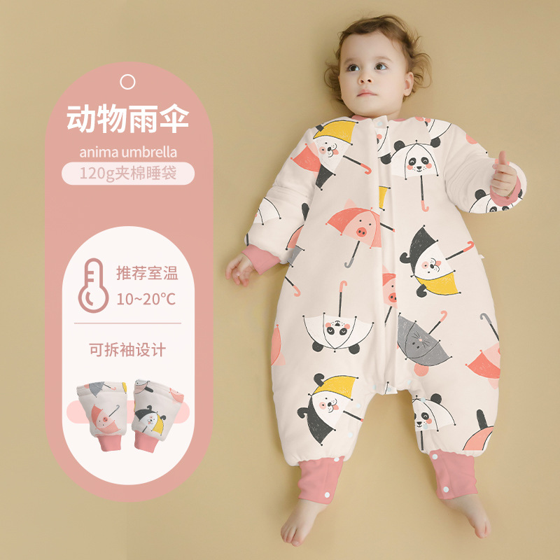 Picture of Sleeping bag baby autumn and winter thickened cotton children's cotton sleeping bag split leg baby kindergarten air-conditioned room Anti-kick quilt