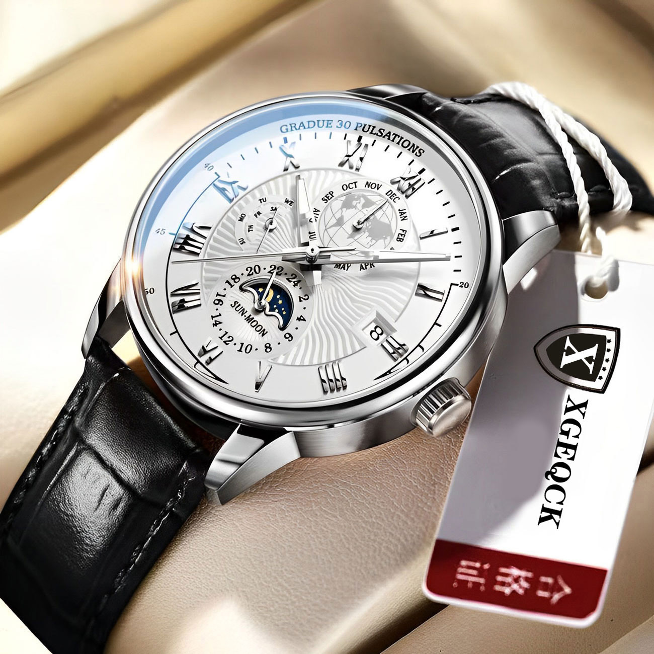 Picture of Watch Men's Top Ten Swiss Automatic Watch Waterproof Luminous Mechanical Belt Quartz Watch Genuine Business Watch