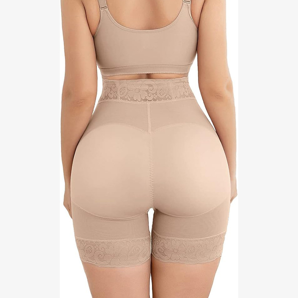 Picture of Cross-border Europe and the United States high waist belly pants lace crotch hip pants row buckle full hip waist crotch body plastic pants