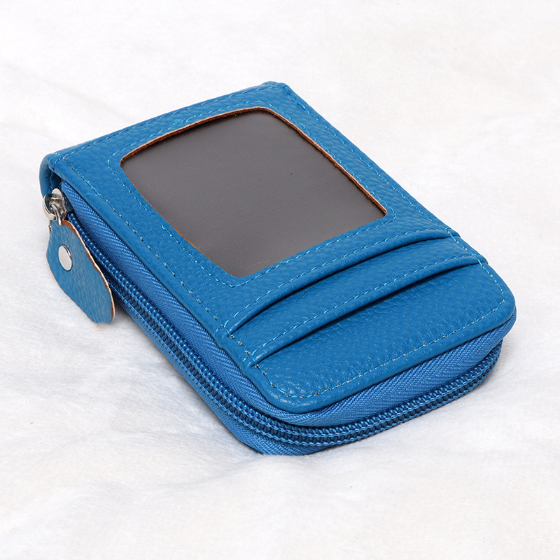 Picture of Cross-Border Organ Multifunctional Card Holder Foreign Trade New Hot Product Multi-Color Anti-Theft Zipper Vertical Short Wallet