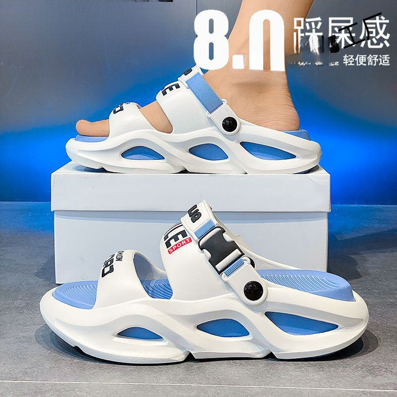 Thicken dopamine in summer, wear non-slip and odorless sandals at home, and wear couples' athleisure beach shoes