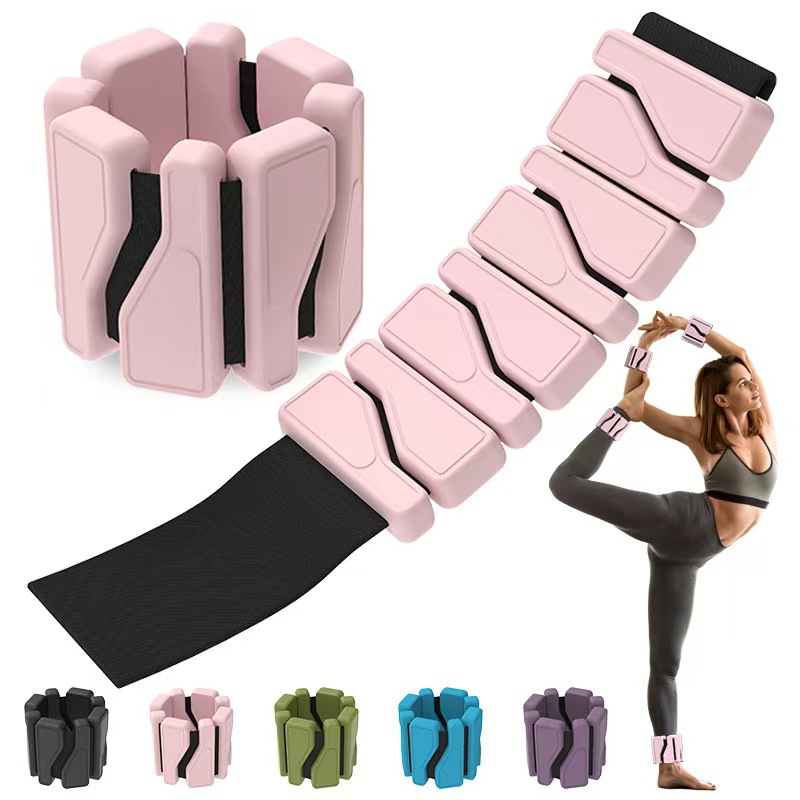 Weight-Bearing Training Bracelet Silicone Auxiliary Swimming Ankle Strap Pilates Velcro Sand Belt 2 Pounds Leggings Yoga Ring