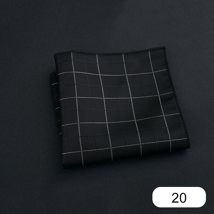 Picture of Men's suit small square scarf factory wholesale fashion polyester fashion accessories vintage embroidery pattern pocket towel men's clothing