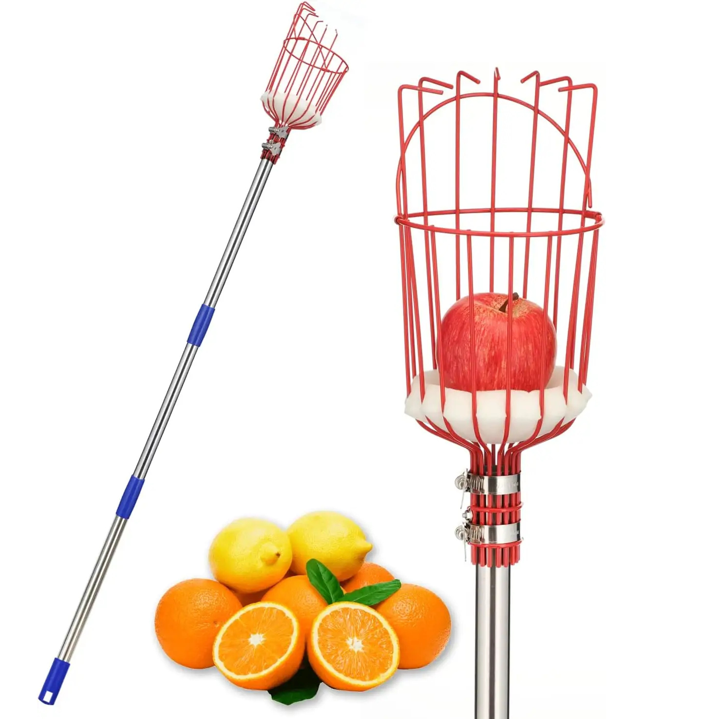 Temu Amazon's Best-Selling Foldableable Fruit Picker Manufacturer Direct Sales Fruit Picking Tool Independent Station Fruit Tree