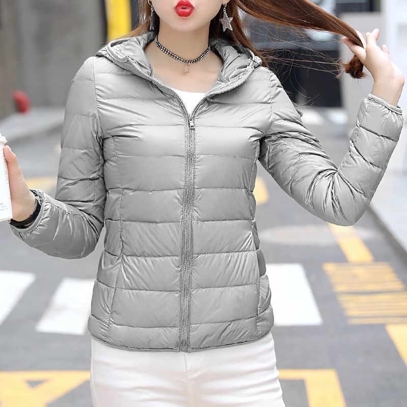 Picture of New Hooded Down Cotton-padded Jacket Women's Short plus size Thickened Warm Clothes Korean Style Simple Casual Fashionable Lightweight Jacket