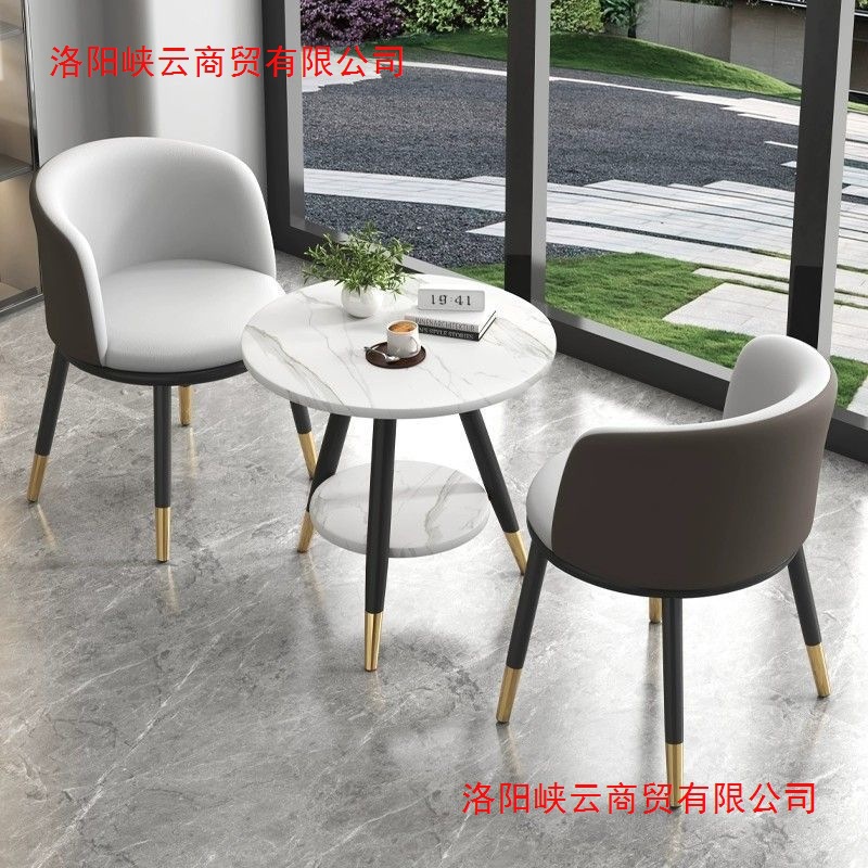 Light luxury balcony table and chair three-piece set Internet celebrity one table and two chairs, creative leisure table, simple reception
