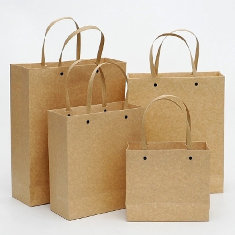 White Kraft paper bag jewelry gift bag white cardboard hand bag manufacturer wholesale factory good quality
