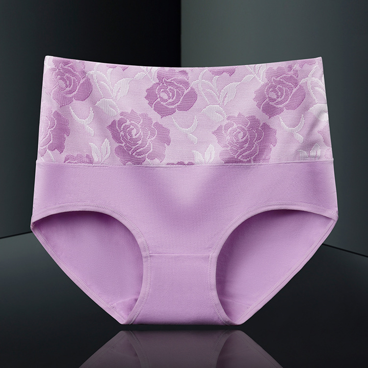 Picture of Morning Beauty Large Version Pure Cotton High Waist Tummy Control Women's Underwear Fat mm Pure Cotton Women's Underwear Factory Direct Sales 629