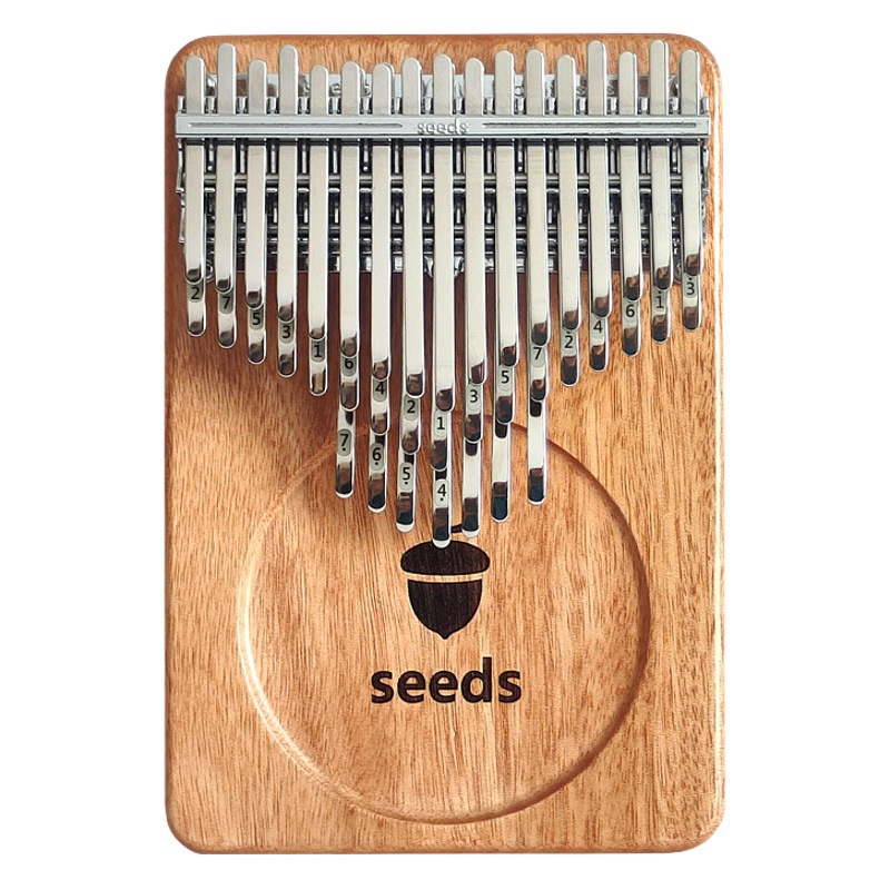seeds fruit 41-tone thumb piano three-layer semitone August Man wood plate kalinba piano kalimba finger piano