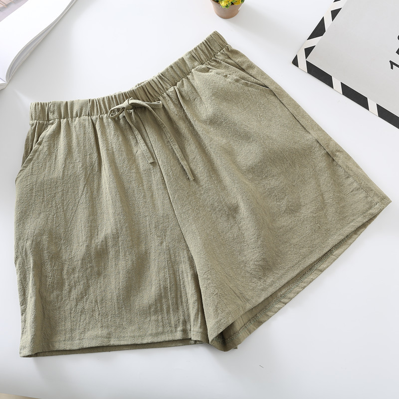 Picture of Cotton and Linen Shorts for Women Summer 2023 New A-Line Outer Wear Wide-Leg Pants Large Size Three-Point Sports Pants Cross-Border Loose Casual Pants