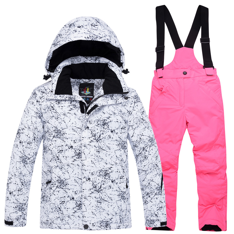 Picture of New Children's Ski Suit suit Boys' and Girls' Outdoor Thickened Warm Ski Two-Piece Set