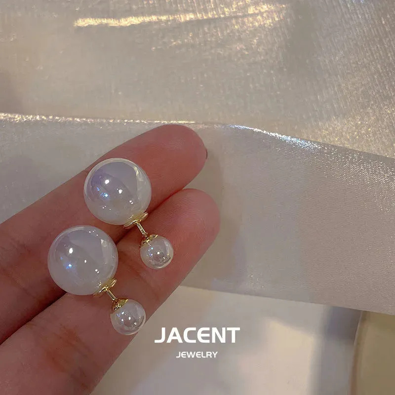 Mermaid Ji Pearl Earrings 2022 New Fashion Korean Elegant Internet Celebrity Earrings Women's High-end Light Luxury Earrings