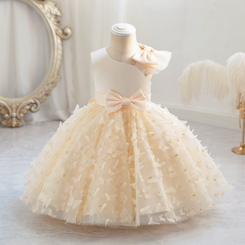 Picture of Girls Princess Dress Mesh Children's Dress 2025 New Girls Middle School Puff Skirt Birthday First Year Dress Skirt Wholesale