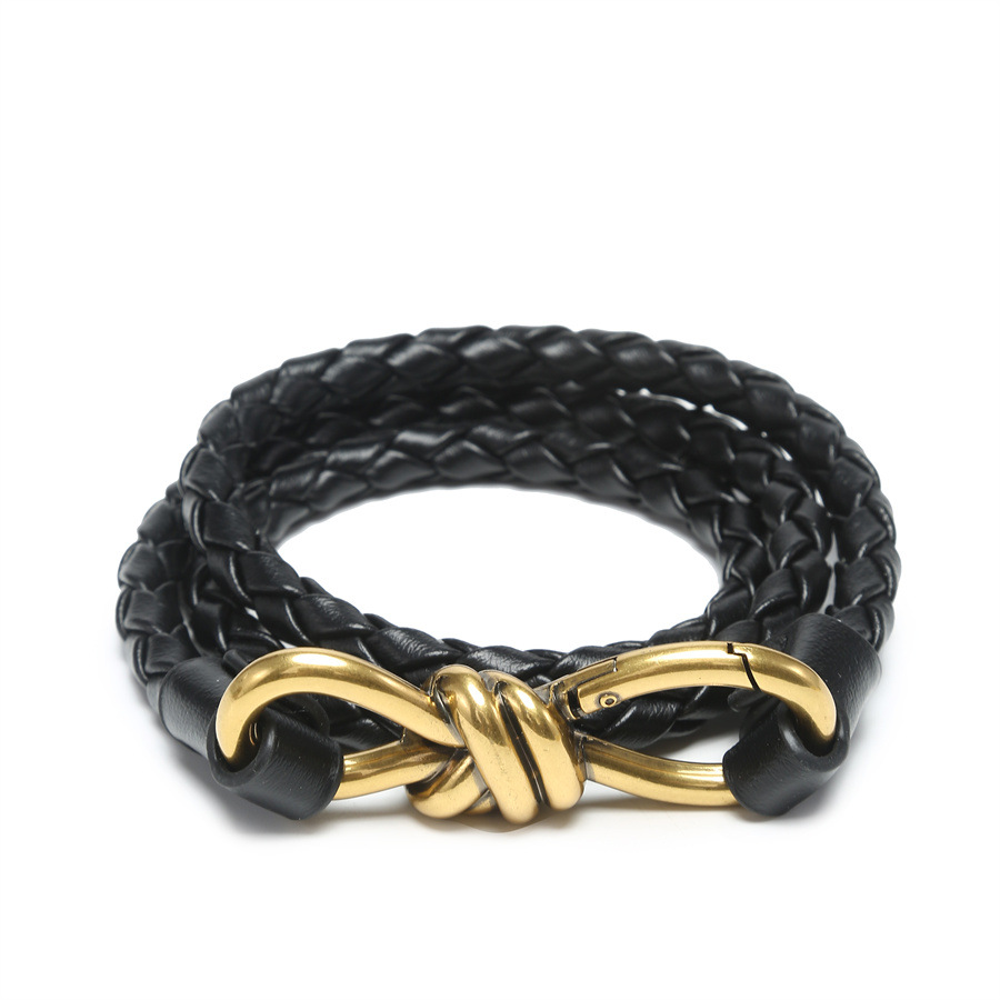 2025 Spring New B's Bow Lock Fashion Braided Belt High Quality Handmade Women's Belt
