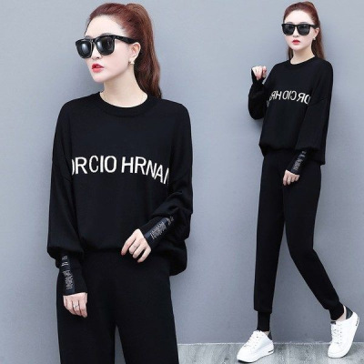 2025 Autumn New Plus Size Women's Clothing Fat mm Korean Style Slimming Fashionable Age-Reducing Two-Piece Suit Women's Clothing Export