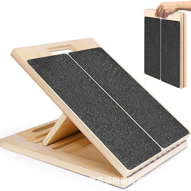 Adjustable Wooden Stretching Board Fitness Calf Stretching Board Sports Standing Stretching Board Adjustable Training Equipment