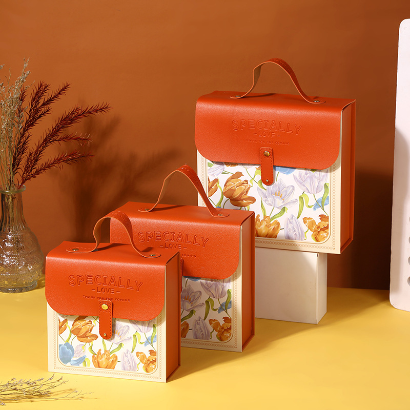 Custom large creative portable box Skin Care Packaging box printed logo companion gift box wedding candy box empty box