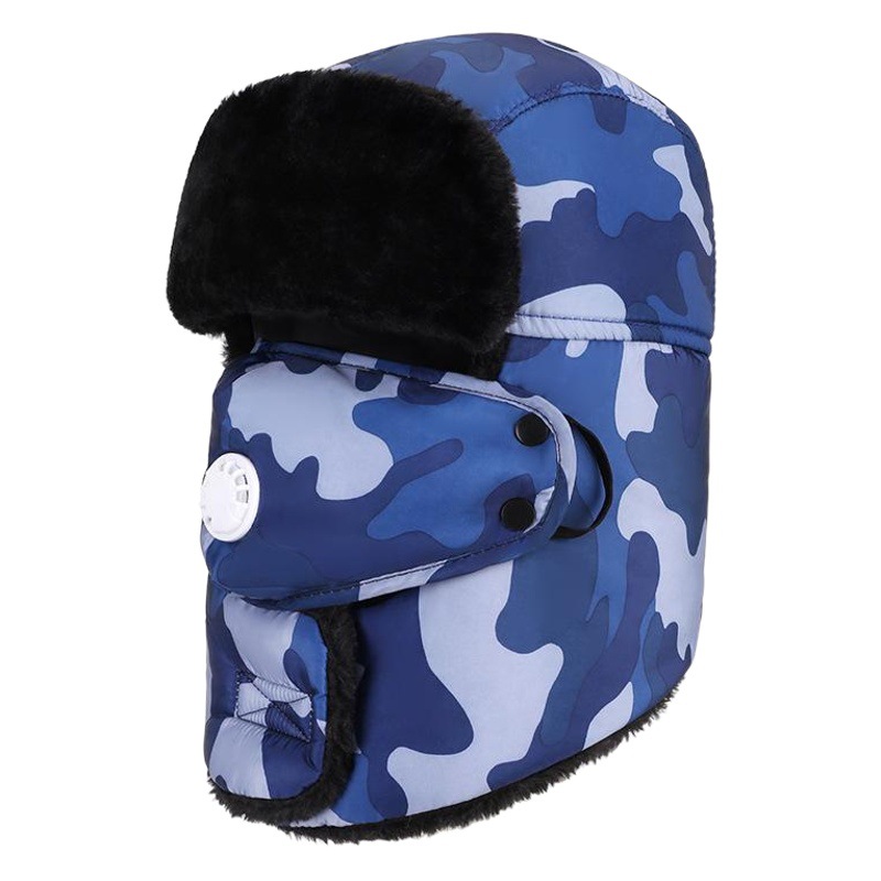 Lei Feng Hat Women's Winter Outdoor Skiing Thickened Warm Hat Northeast Mask Bike Cold-proof Hat Mask Men