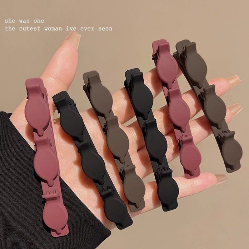 Picture of Flocking Hair Clip Women's Front Head Bangs Clip Side Clip Short Hair Transition Artifact Broken Hair Clip Duckbill Clip Headdress