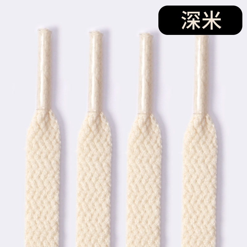 Picture of Wild elephant shoelaces wholesale single flat sneaker canvas basketball board shoes powder black gray color white shoelace rope a pair
