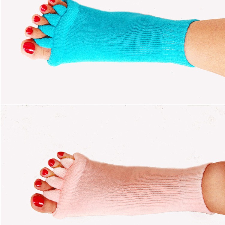 Picture of Toe Socks for Women, Acrylic Cotton Split-Toe Socks, Japanese Health Massage Yoga Toe Socks, Open-Toe Socks to Correct Thumb Valgus