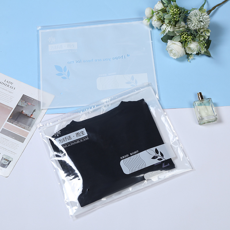 Manufacturers new bra underwear packaging bag leggings packaging clothing transparent bag zipper self-sealing bag spot