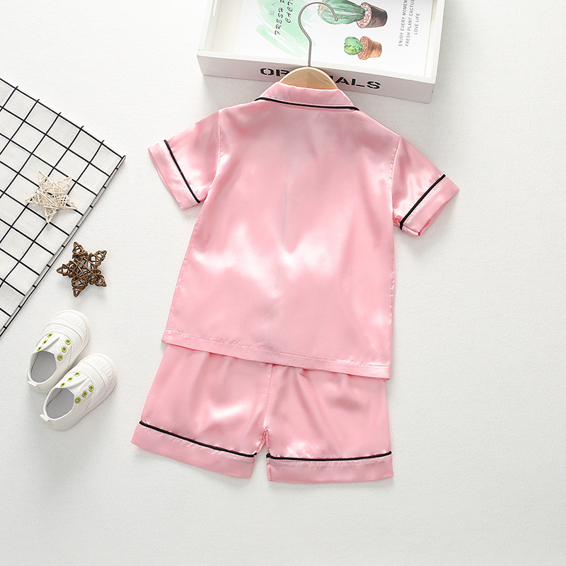 Picture of Foreign Trade Girls' Home Clothes suit Summer New Cute Baby Soft and Comfortable Breathable One-Bar Short-Sleeved suit
