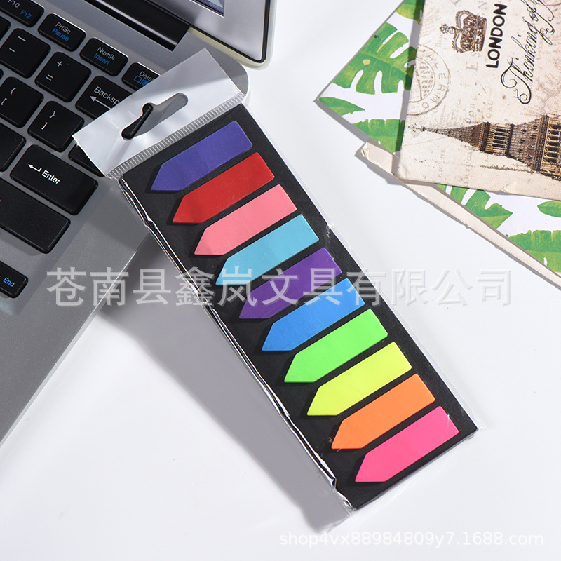Color sticky note arrow stickers note 10 color note stickers N times stickers printable PET note logo