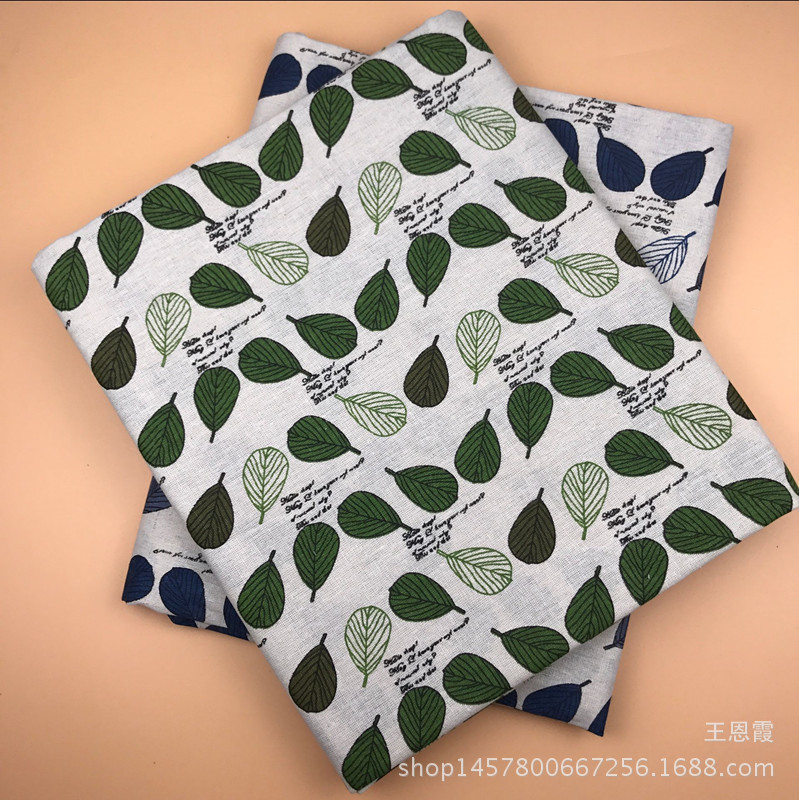 Popular fresh linen fabric cotton and linen printed linen cloth wholesale tablecloth bags cloth banana