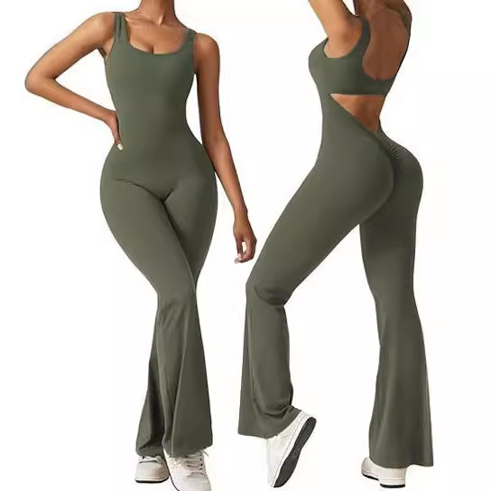 Picture of European and American Cross-border Women's Sleeveless Horn Jumpsuit Sexy Backless Vest Tight Hip Yoga Jumpsuit