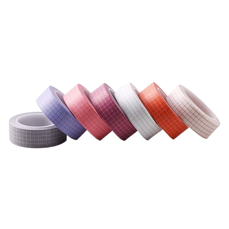Simple hand account decorative stickers solid color grid Plaid material plaid and paper tape