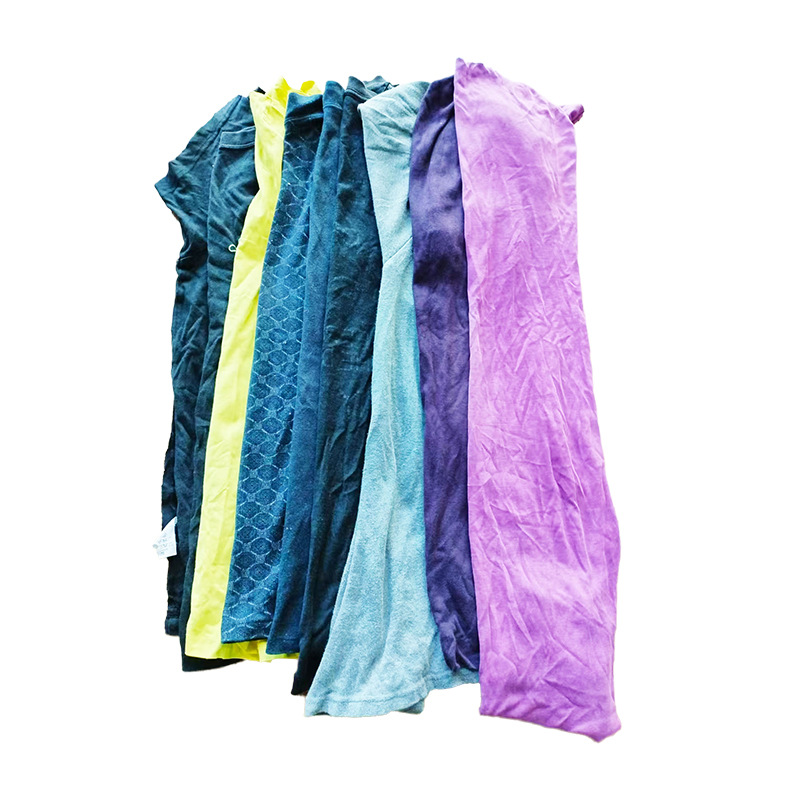 Picture of Mixed-Color Pure Cotton Industrial Wiping Cloths Sold by the Pound, Waste Cloth Weighed by the Pound, Cotton Scraps, Large Cloth Scraps, Industrial-Grade Wiping Cloths