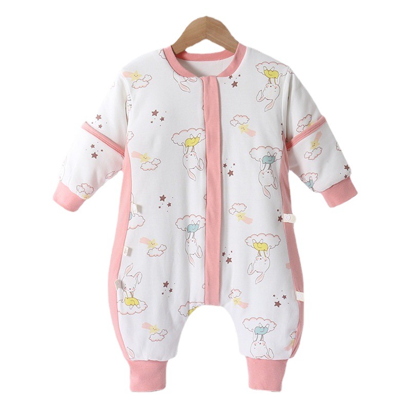 Children's Sleeping Bag, Baby Split-Leg One-Piece Pajamas, Baby Autumn and Winter Quilted Anti-Kick Quilt, Infant and Toddler Type A, Thickeneded in Winter