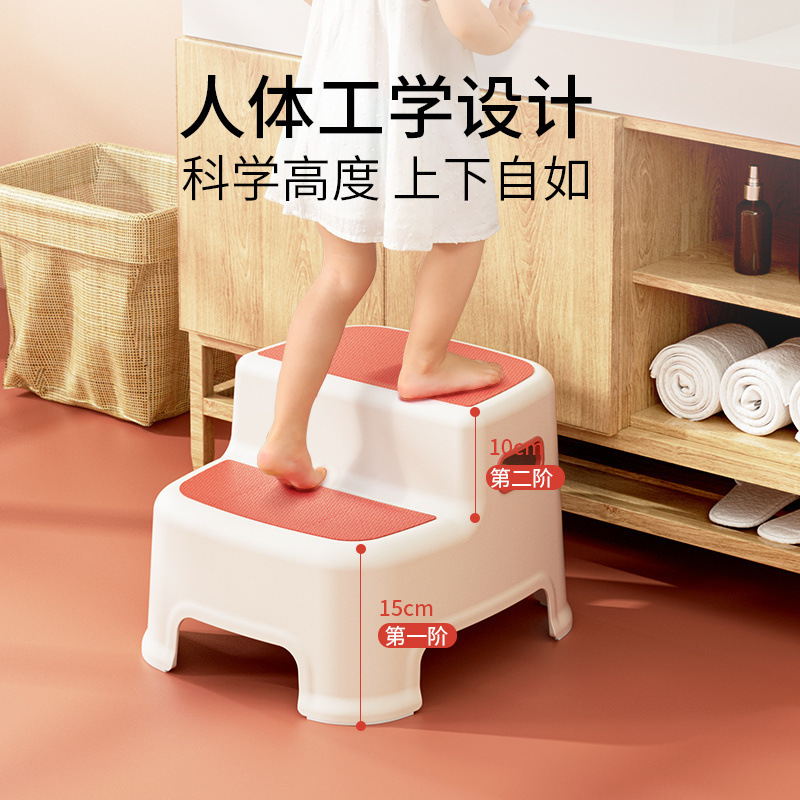 Picture of Ladder stool, home two-step ladder step, foot pedal, high and low stool, ladder chair, dual-purpose kitchen climbing stool, car wash stool, two-step stool