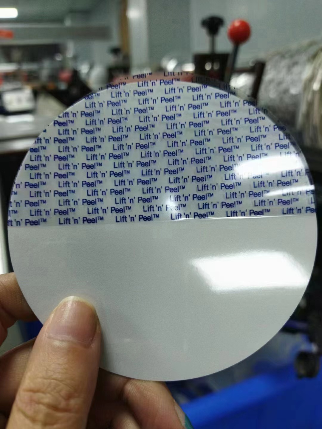 Picture of In stock bottle cap aluminum foil sealing film with tail easy to tear PET aluminum foil gasket middle hole waterproof breathable gasket