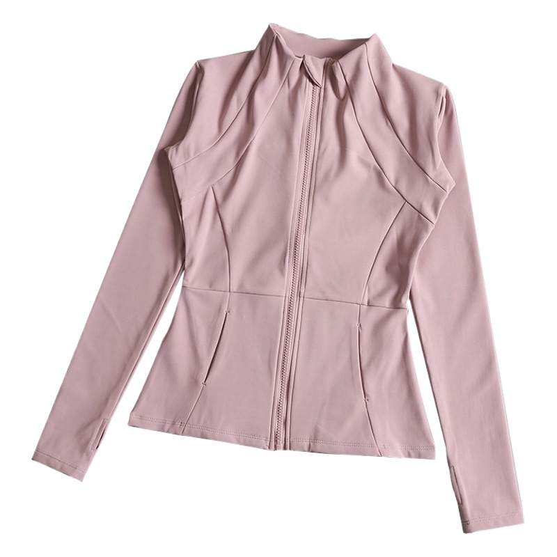 Yoga Clothing for Women in Autumn and Winter Velvet Zipper Jacket Slimming Look Long-Sleeved Classy Running Sports Fitness Top