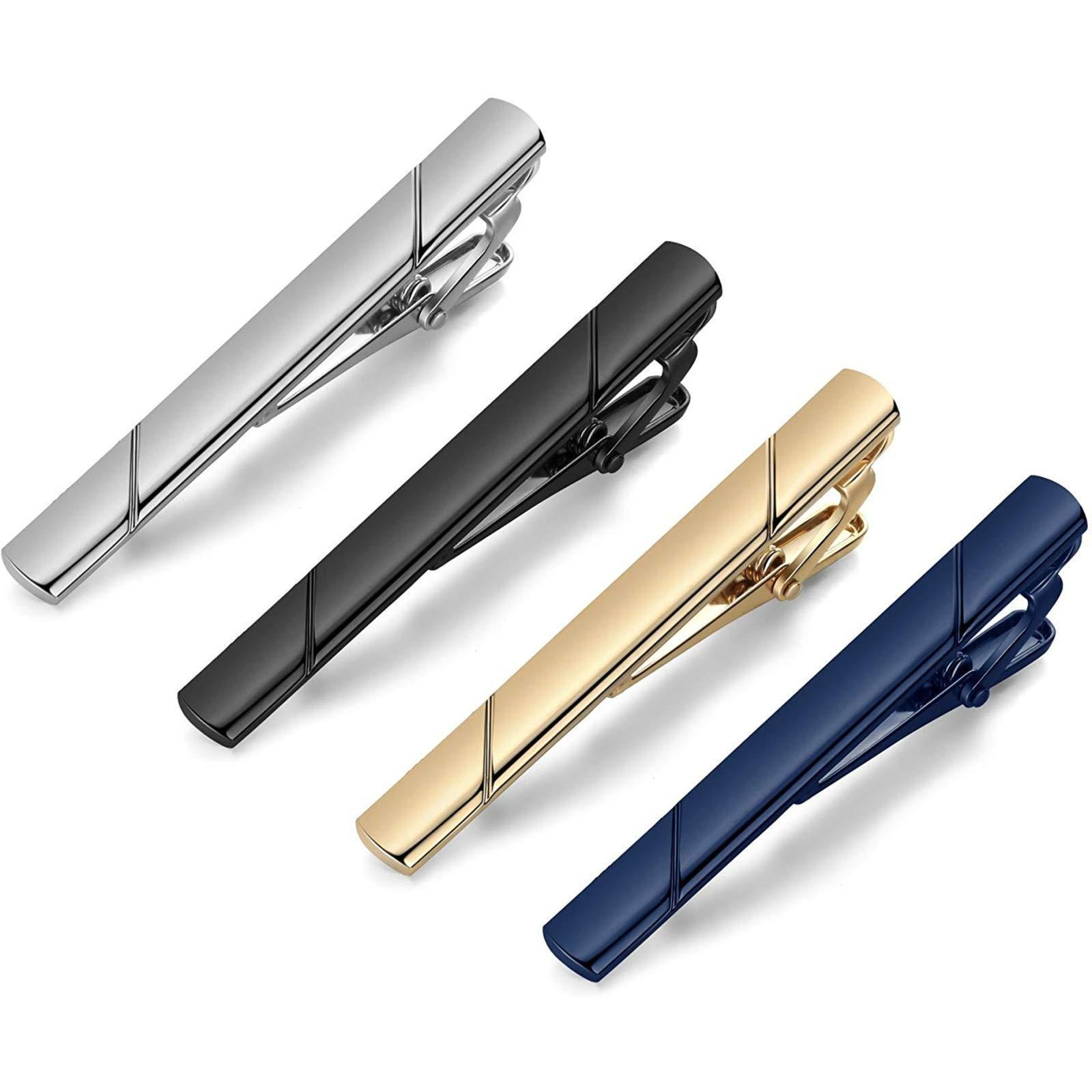 Picture of Cross-Border Temu Clothing Tie Clip, Men's Light Luxury Stainless Steel Tie Clip, Diagonal Pattern, Smooth Surface, High-End Tie Clip