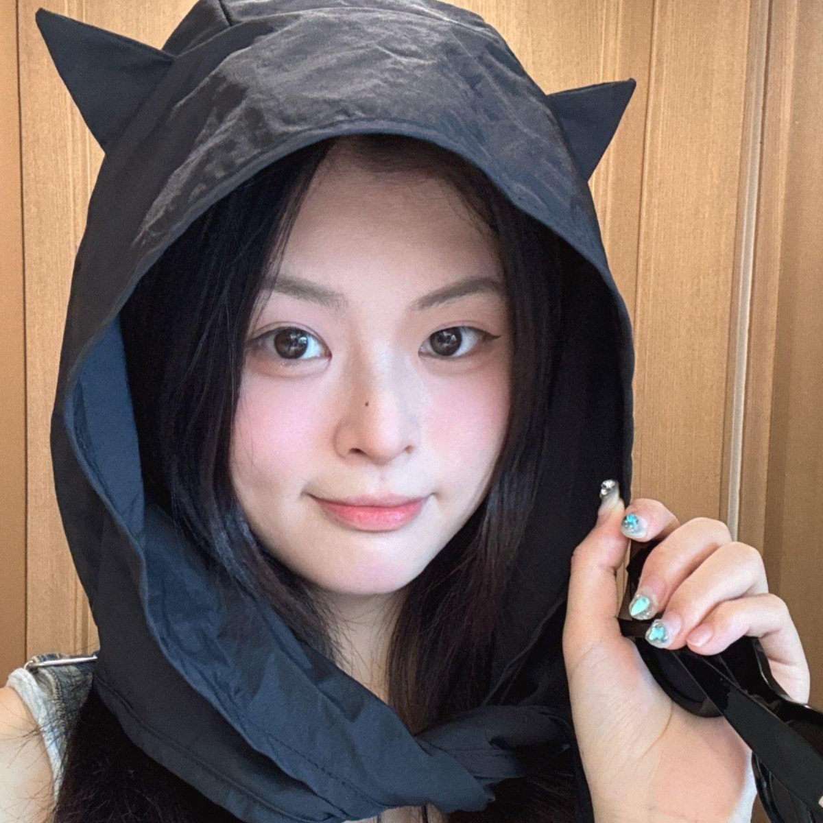 Picture of Hat Women's Summer and Autumn Sunscreen Sunshade Hat Thin Ear Protection Hat Headwear Hat Cartoon Deviruchi Strap Quick-drying Sun Hat