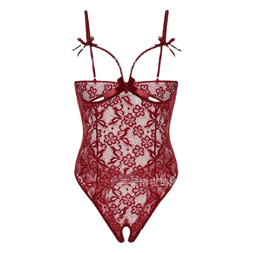 Factory wholesale foreign trade supply Amazon AliExpress explosions Women's Open Teddy sexy lace jumpsuit