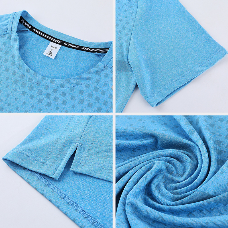 Picture of Men's summer outdoor quick-drying T-shirt new sports running training workout clothes cool round neck short sleeve quick-drying clothes